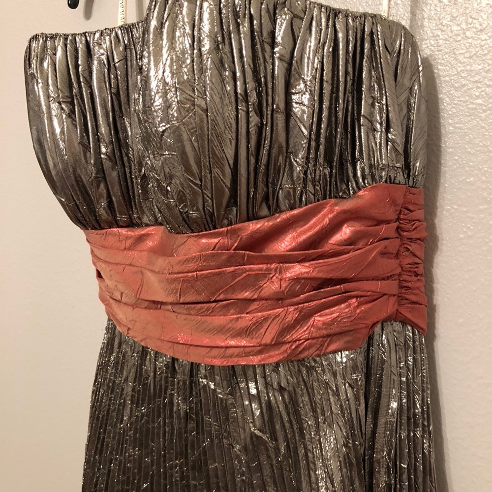 VTG Precious Formals Prom Dress_Metallic_Size 10